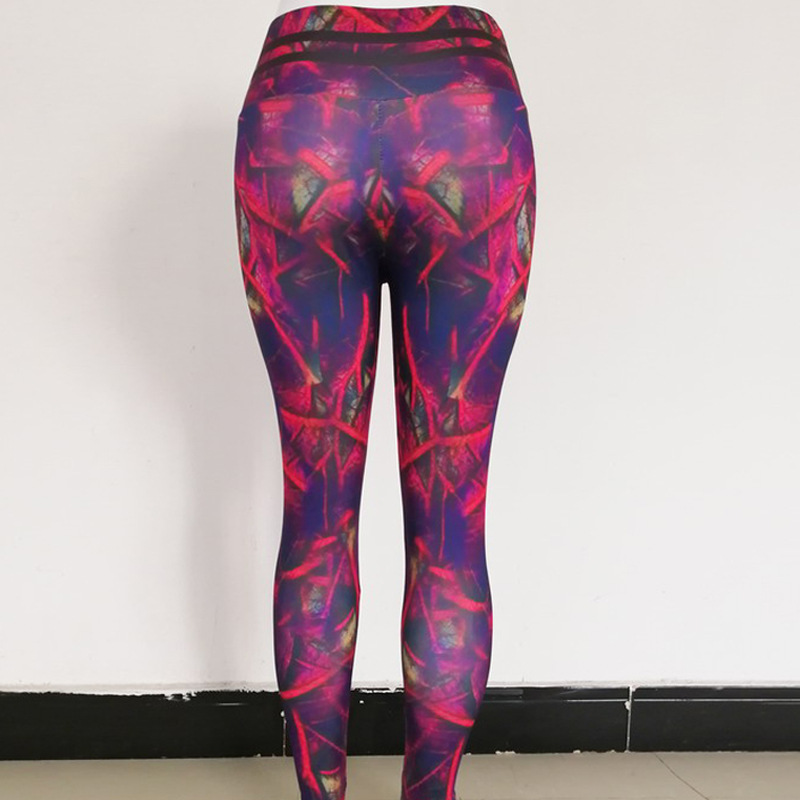 Title 7, Leggings de yoga fitness à imprimé feuilles, po...