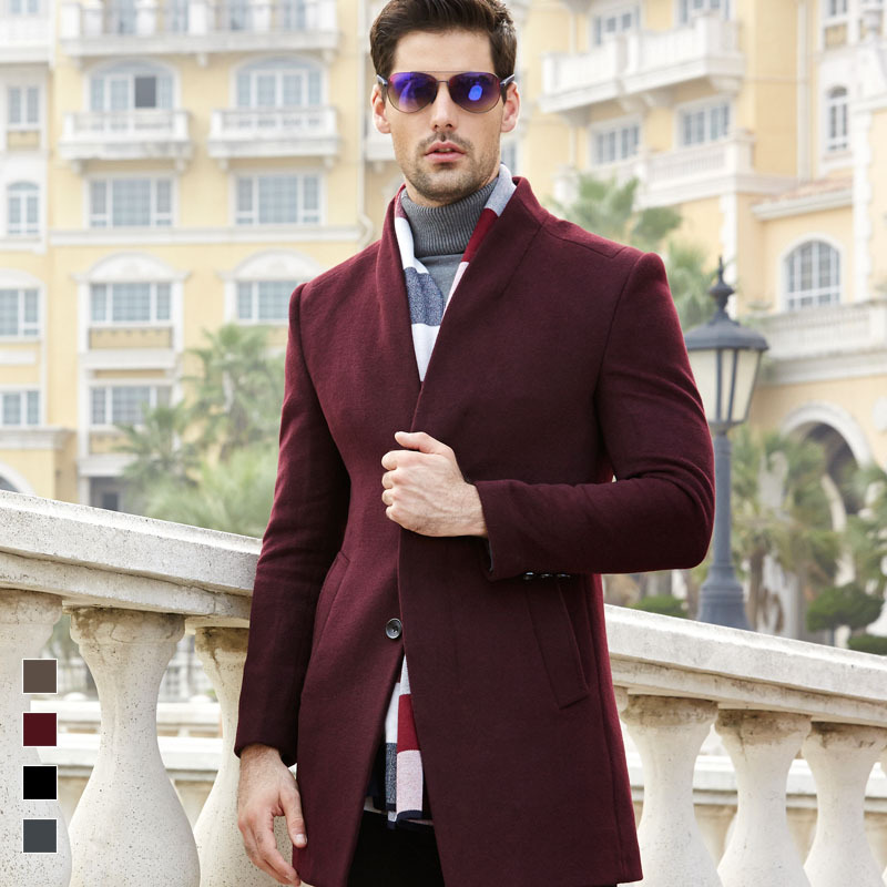 Title 8, Mens woolen coat for fall and winter. Warm, st...