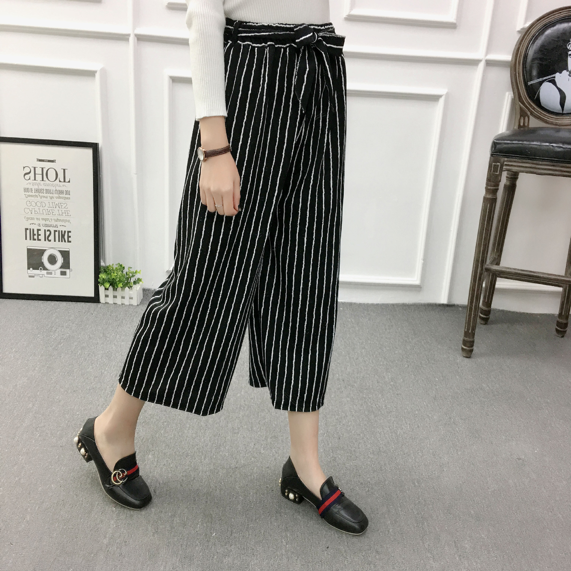 Title 15, Wide-leg pants Loose flared pants High waist