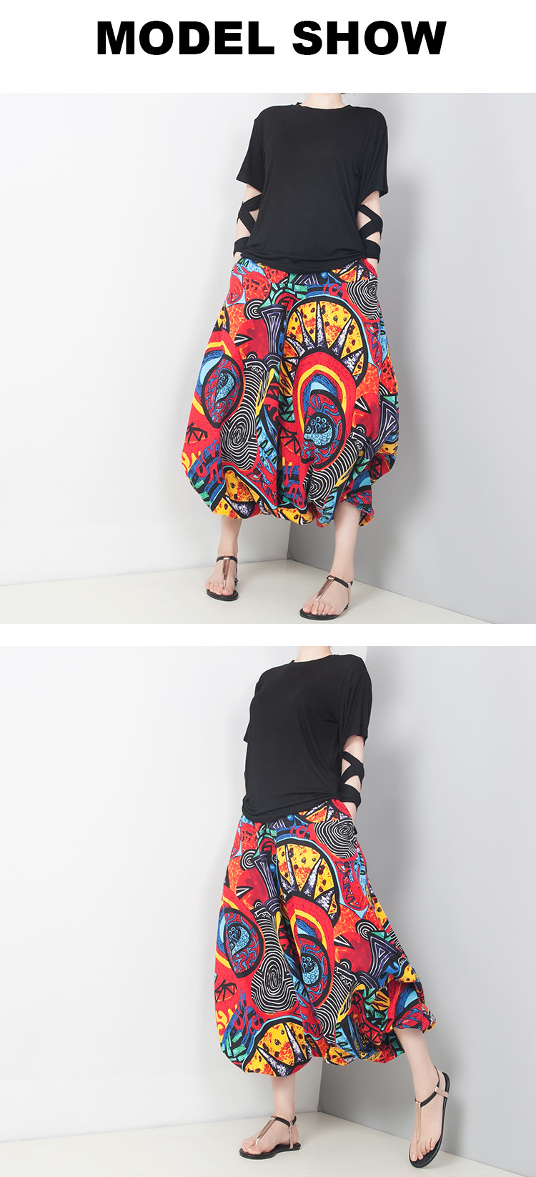 Title 1, Pantalon bouffant ample grande taille, yoga eth...