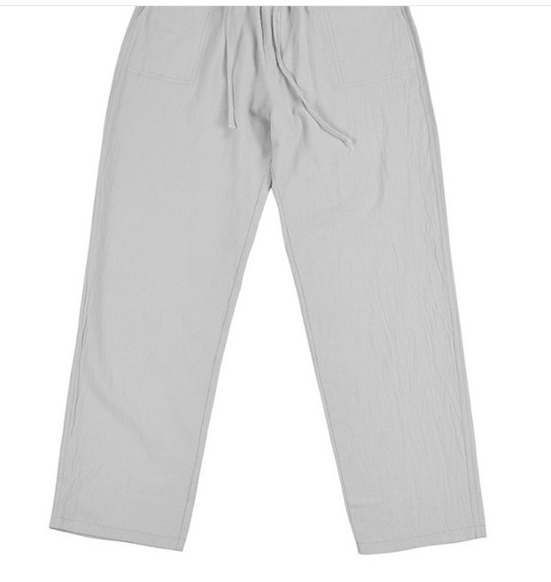 Title 4, Pantalones de lino de hombre talla grande con b...