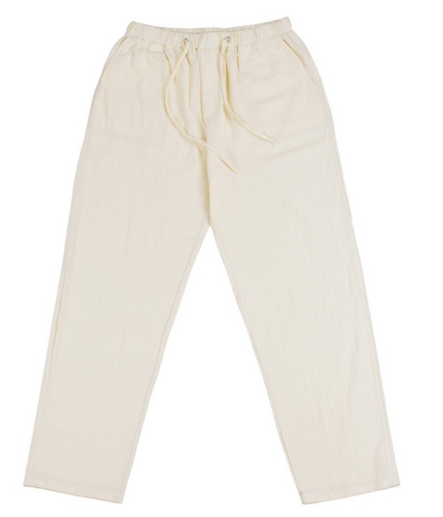 Title 7, Pantalones de lino de hombre talla grande con b...