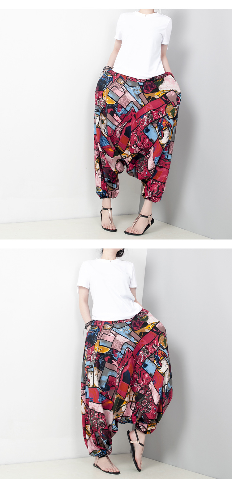 Title 7, Pantalon bouffant ample grande taille, yoga eth...