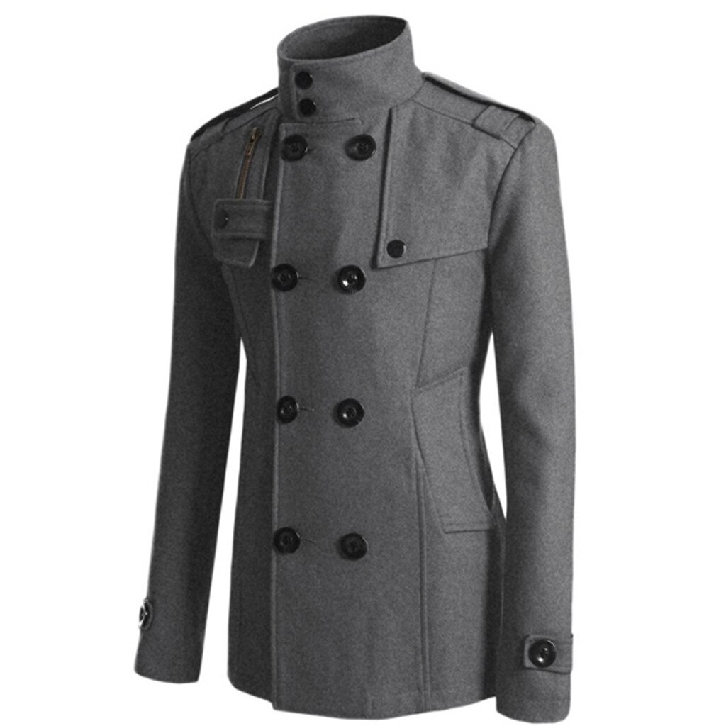 Title 14, Medium and long woolen trench coat