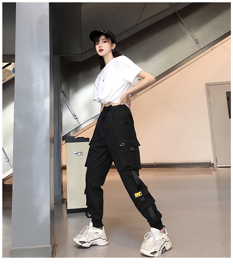 Title 1, Hong Kong style beam foot sports overalls femal...