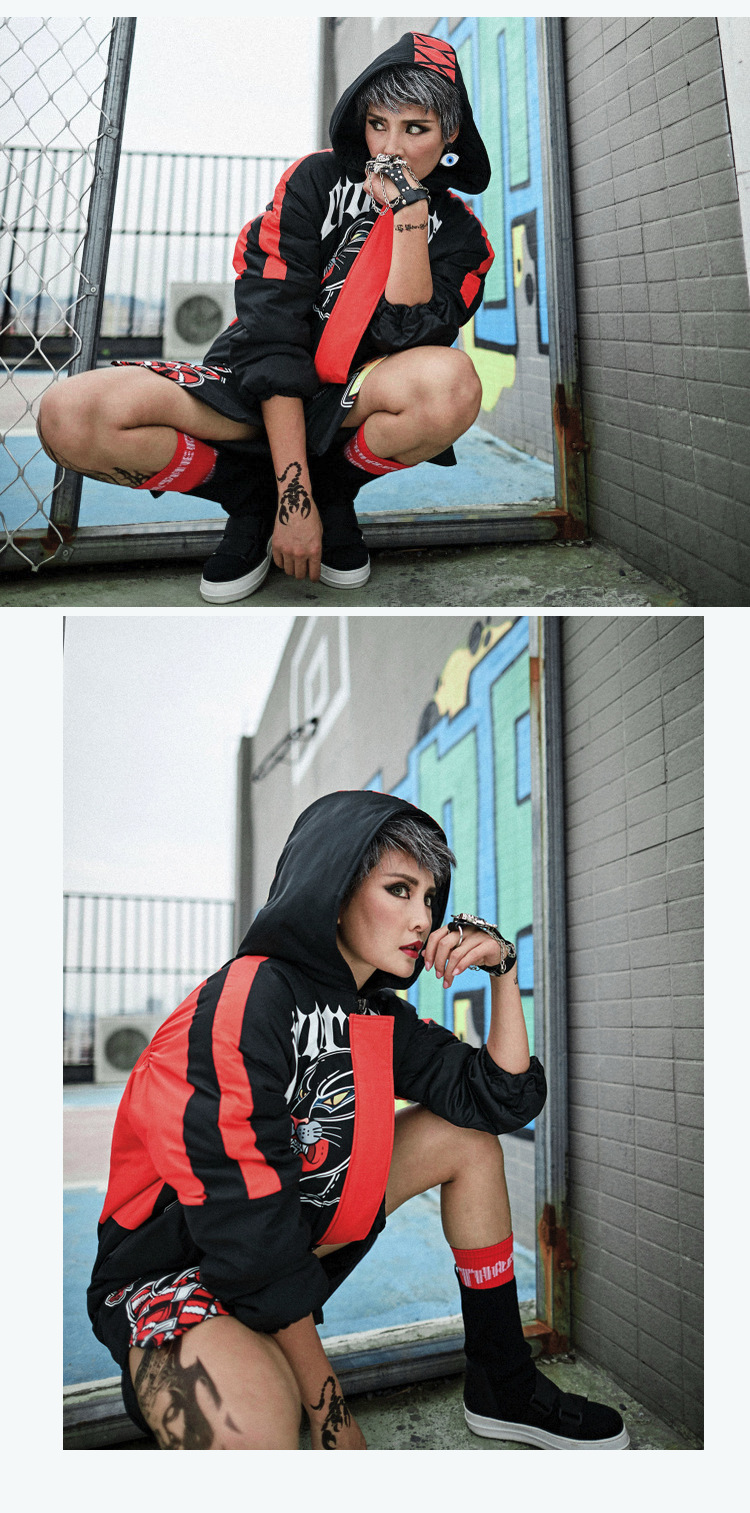 Title 57, Padded sports jacket with hood for ultimate com...