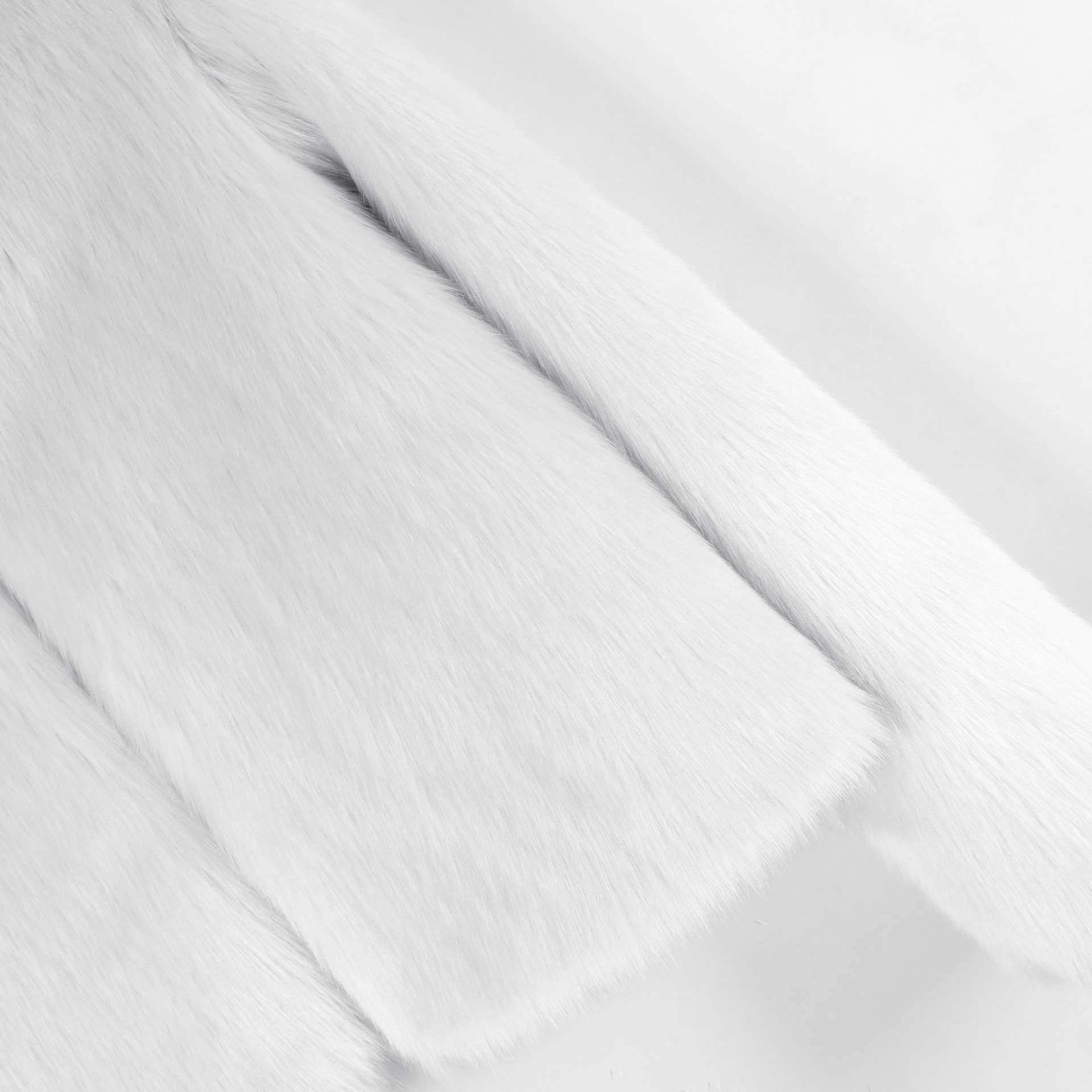 Title 6, White imitation fur womens winter coat, a warm...