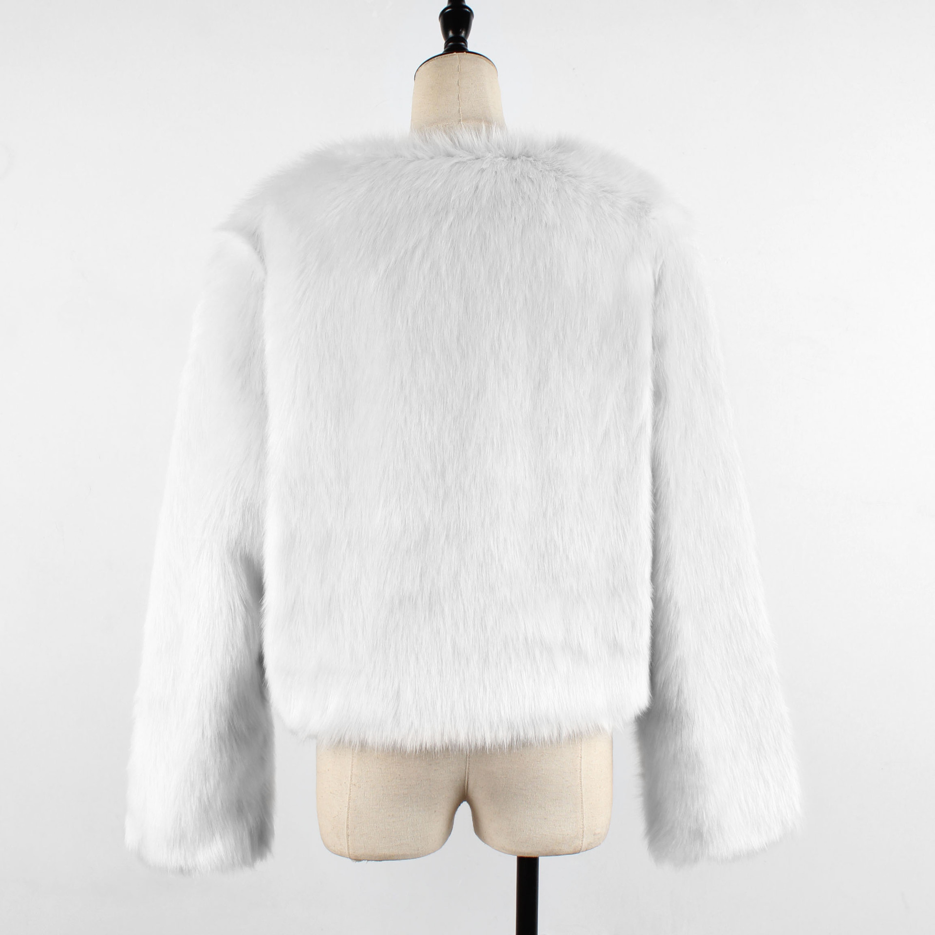 Title 7, White imitation fur womens winter coat, a warm...