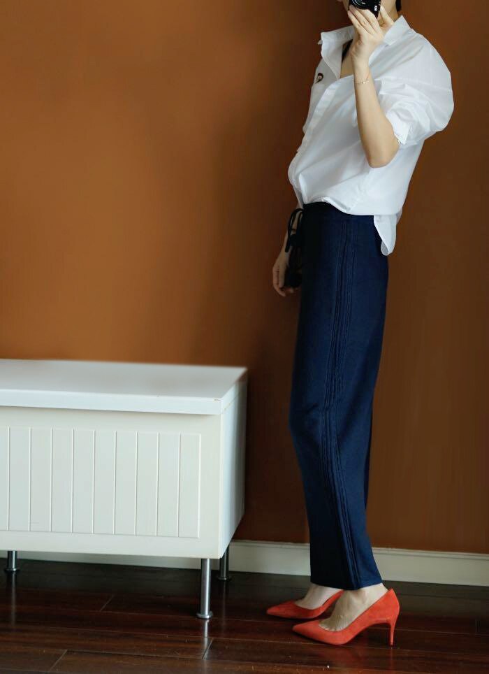 Title 1, High-waisted wide-leg cashmere pants