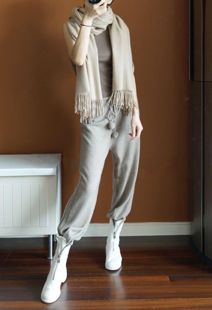 Title 8, High-waisted wide-leg cashmere pants