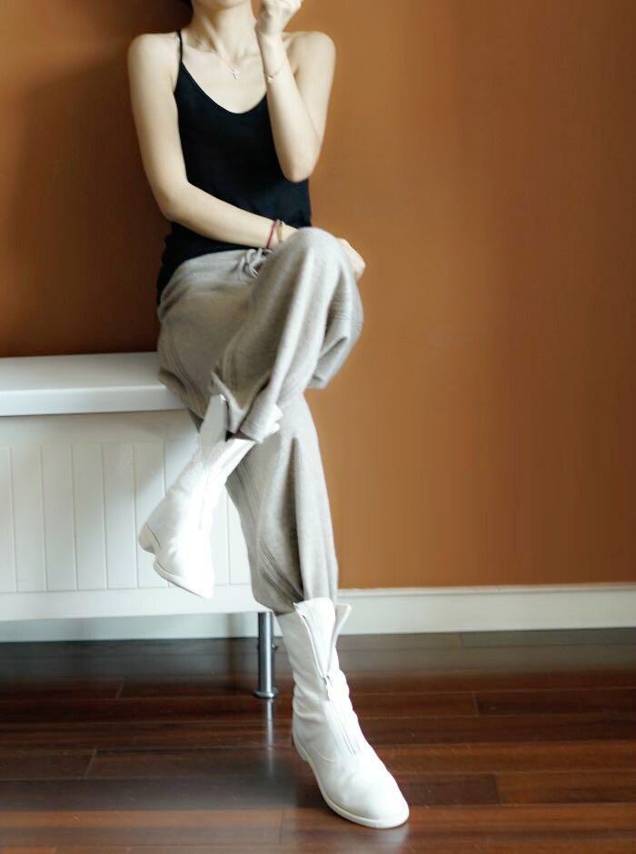 Title 9, High-waisted wide-leg cashmere pants