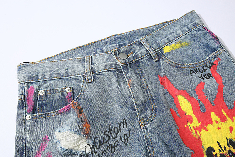 Title 7, Graffiti ripped jeans for a bold street style. ...