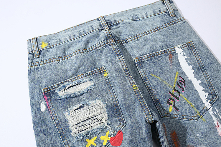 Title 8, Graffiti ripped jeans for a bold street style. ...