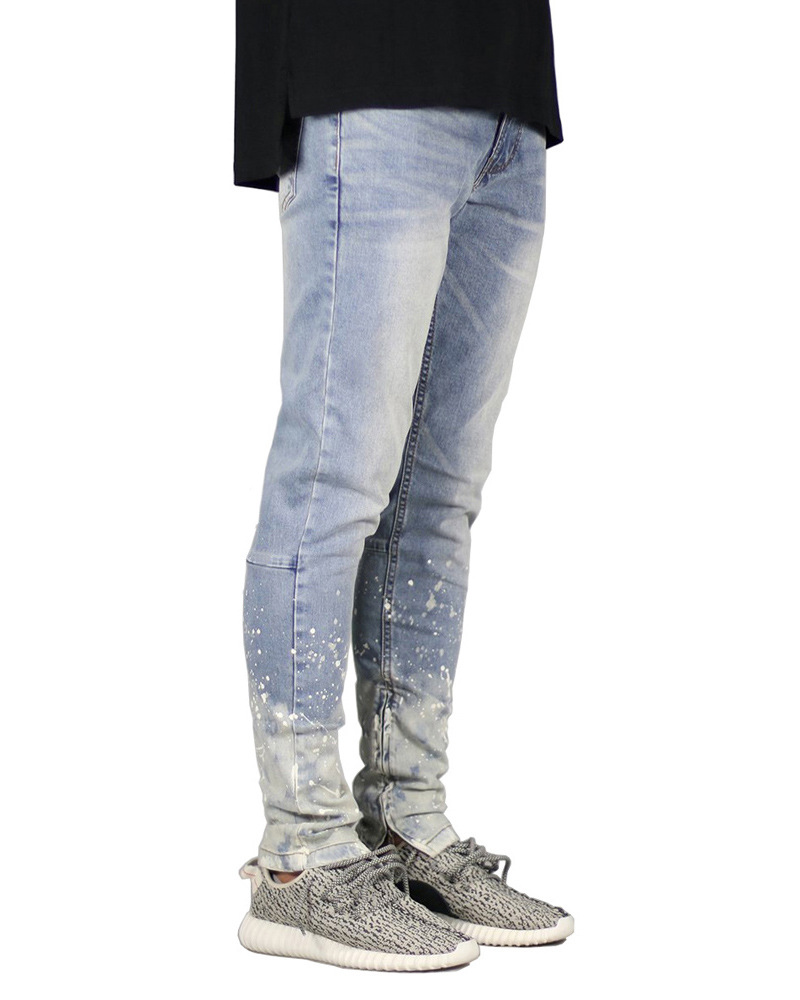 Title 3, Mens large size blue jeans with gradient color...