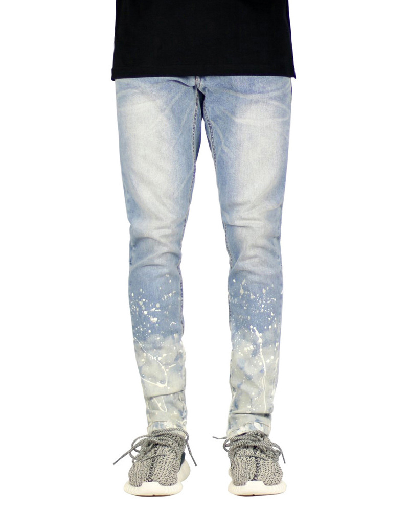 Title 4, Mens large size blue jeans with gradient color...