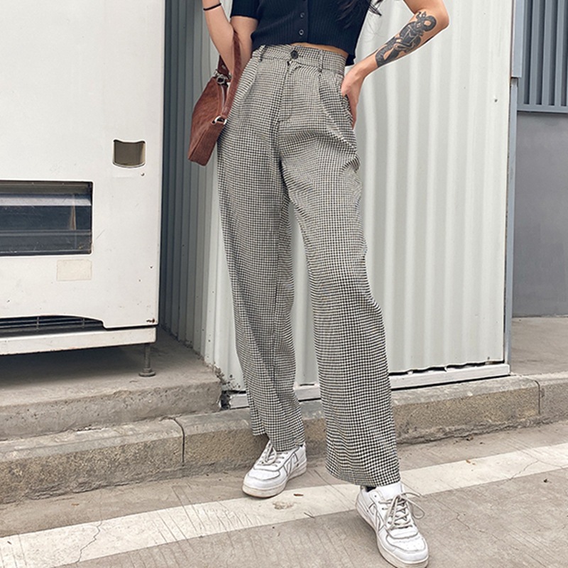 Title 4, Straight casual pants street shooting suit trou...