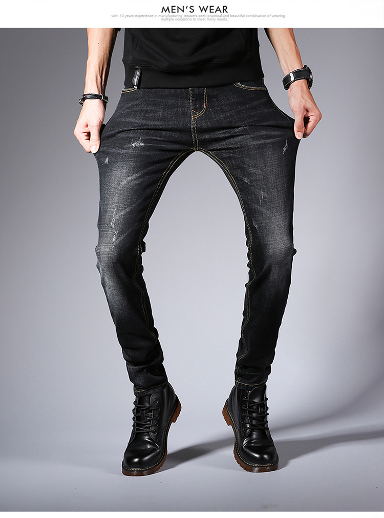 Title 2, Fall New Jeans for Men Korean Edition Fashion S...