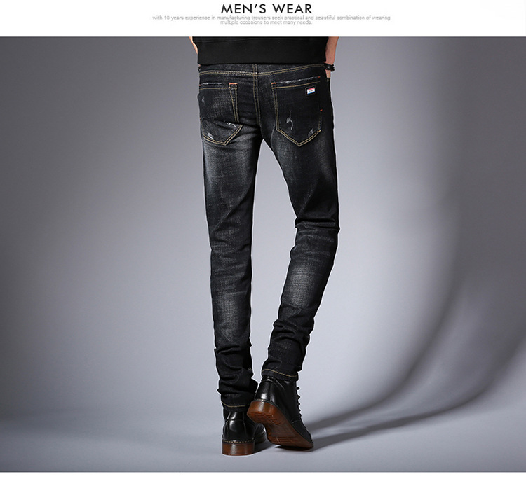 Title 4, Fall New Jeans for Men Korean Edition Fashion S...