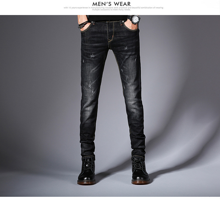 Title 5, Fall New Jeans for Men Korean Edition Fashion S...