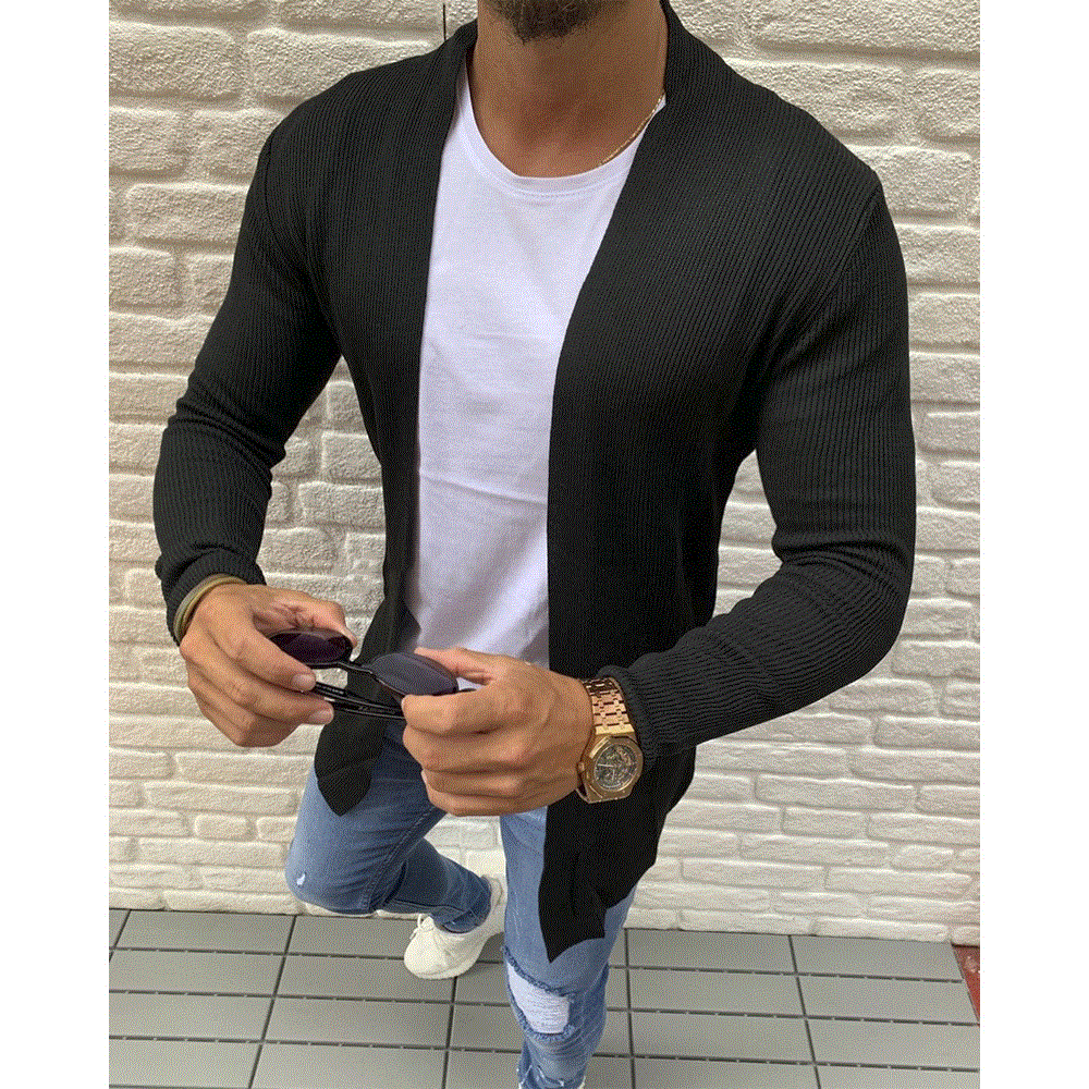 Title 2, Mens long sleeve knitted cardigan jacket for w...