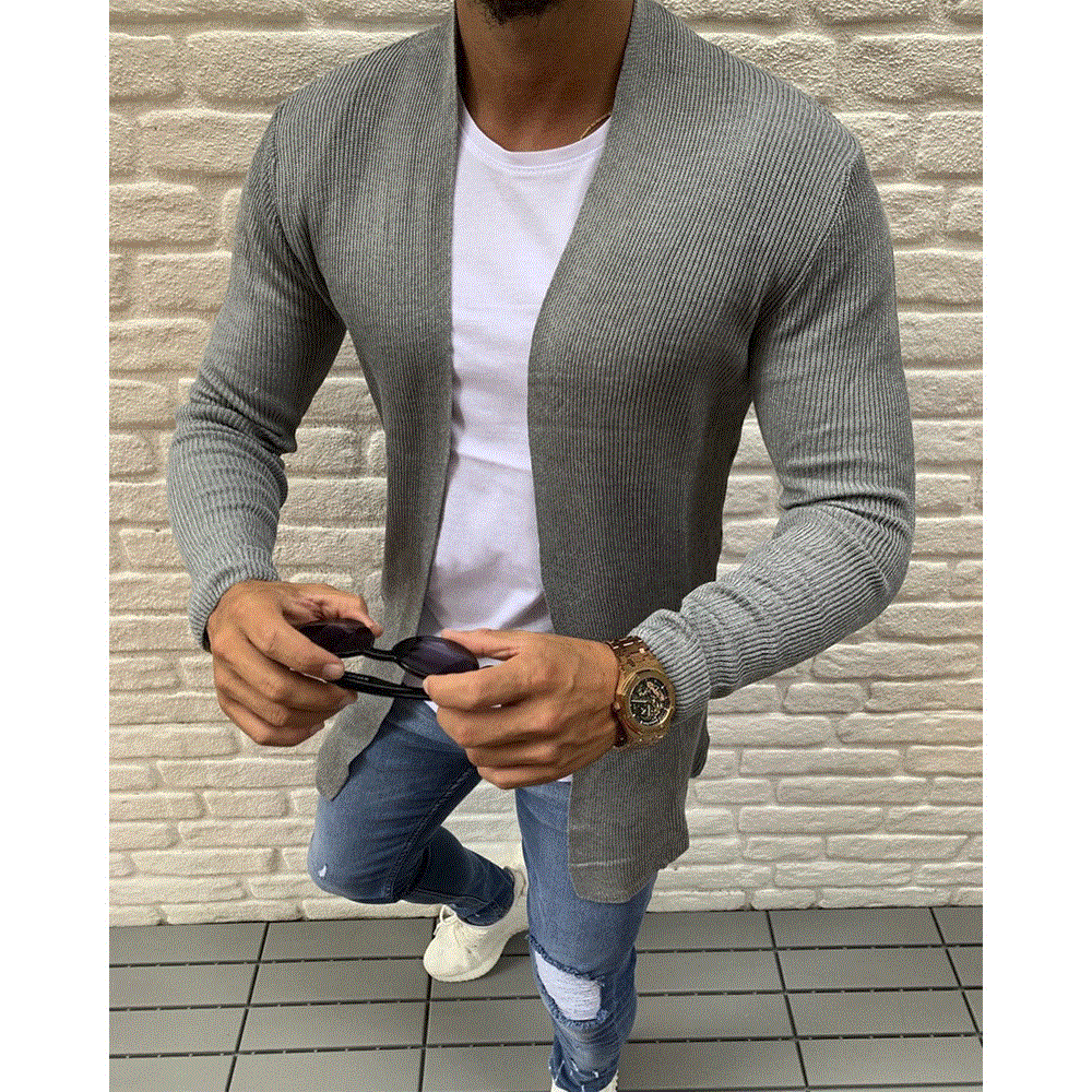 Title 4, Mens long sleeve knitted cardigan jacket for w...