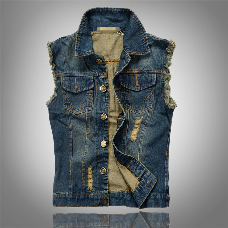 Title 2, Heren denim vest voor een casual look. Veelzijd...