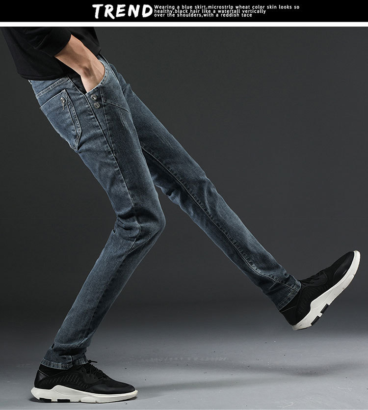 Title 1, Calças jeans plus velvet masculinas com stretch...