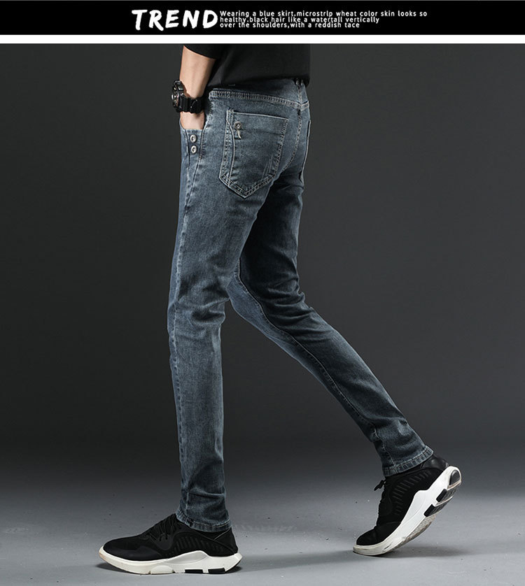 Title 2, Calças jeans plus velvet masculinas com stretch...