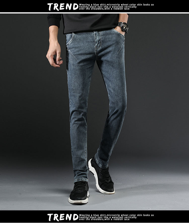 Title 6, Calças jeans plus velvet masculinas com stretch...