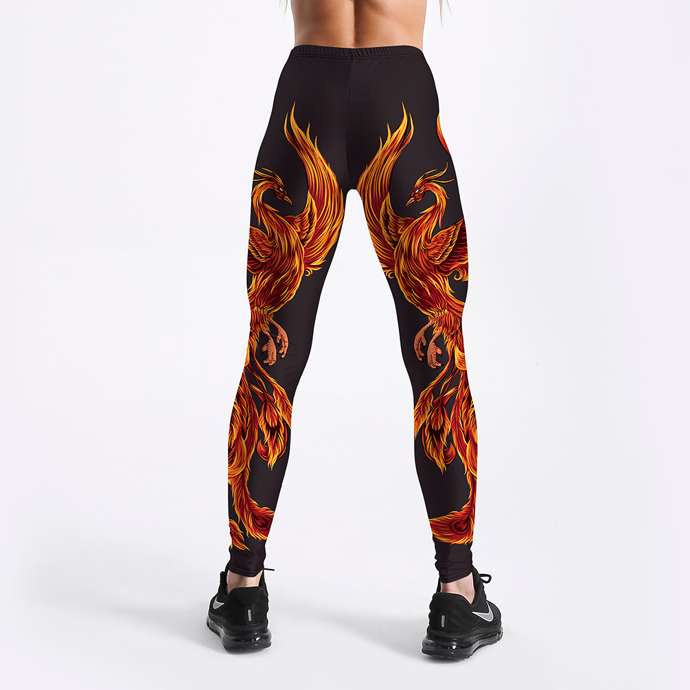 Title 3, Leggings da yoga Rising Phoenix Workout, a vita...