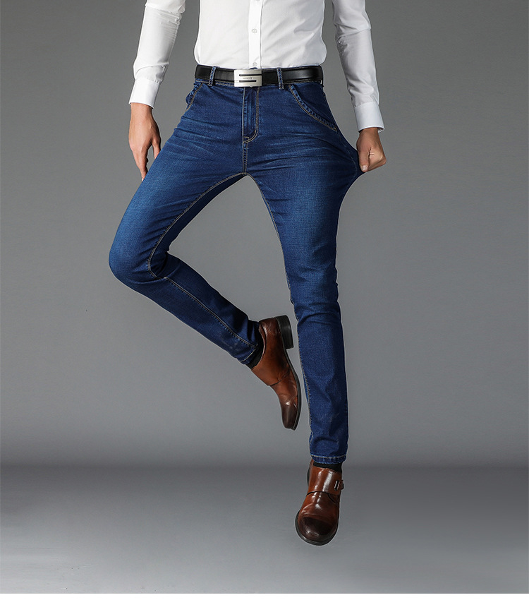 Title 2, Calças Jeans Masculinas Stretch Slim Straight L...