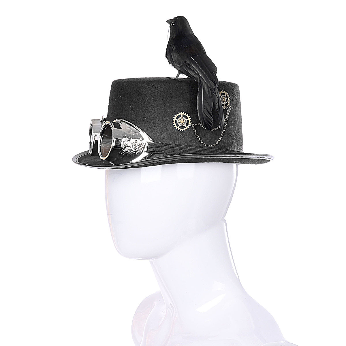 Title 6, Chapeau corbeau Steampunk pour costumes et cosp...