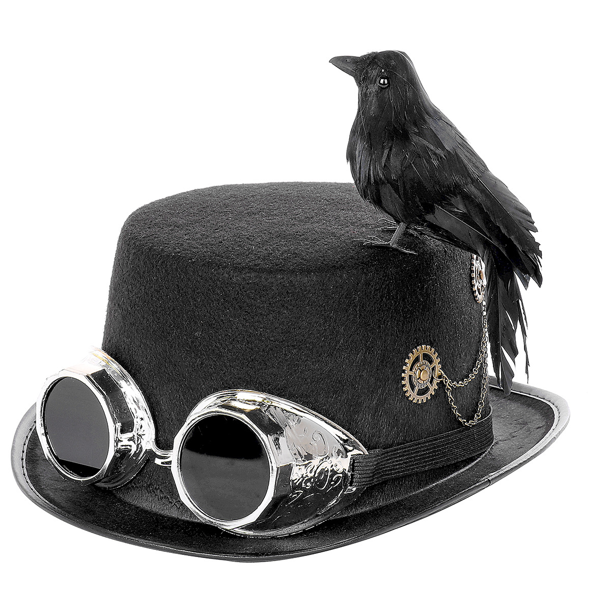 Title 8, Chapeau corbeau Steampunk pour costumes et cosp...