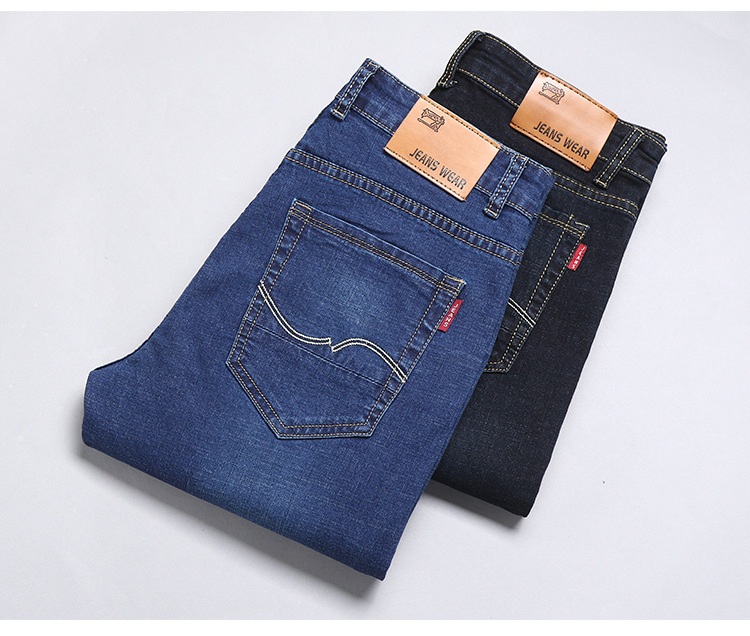 Title 12, Calças Jeans Masculinas Stretch Slim Straight L...