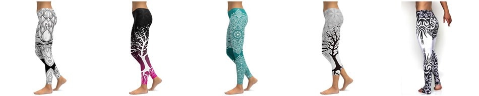 Title 2, Pantalones de yoga estampados para mujer transp...