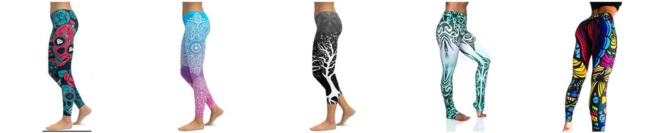 Title 3, Pantalones de yoga estampados para mujer transp...