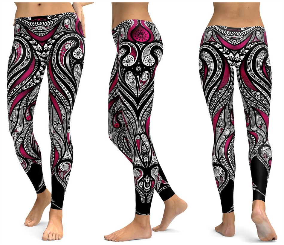 Title 11, Pantalones de yoga estampados para mujer transp...