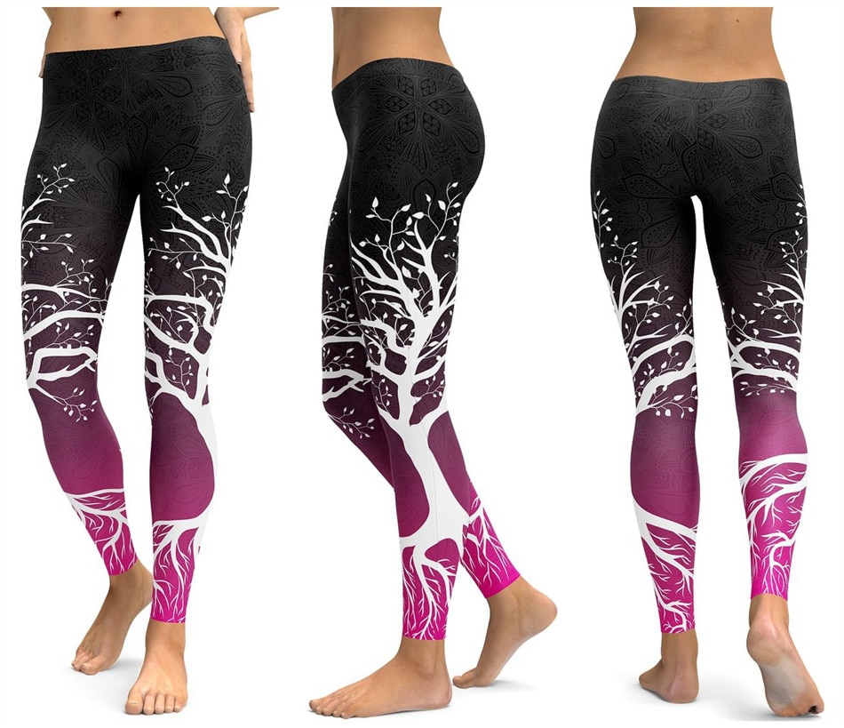 Title 12, Pantalones de yoga estampados para mujer transp...