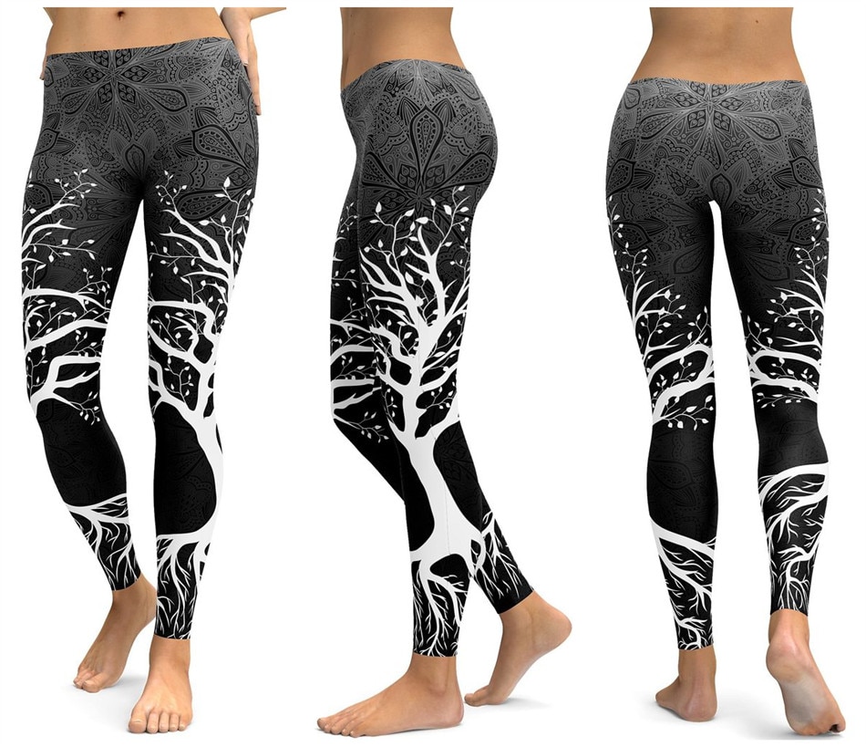 Title 13, Pantalones de yoga estampados para mujer transp...