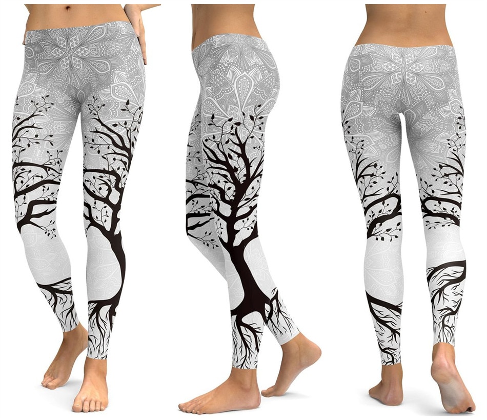 Title 14, Pantalones de yoga estampados para mujer transp...