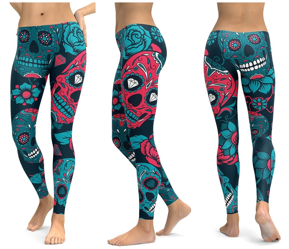 Title 15, Pantalones de yoga estampados para mujer transp...