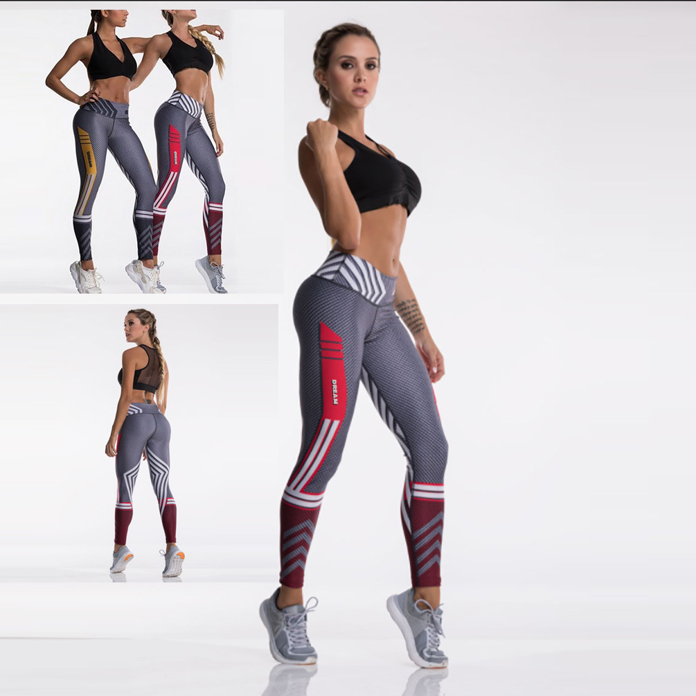 Title 7, Damen Leggings Digitaldruck Hose Stretchhose Be...