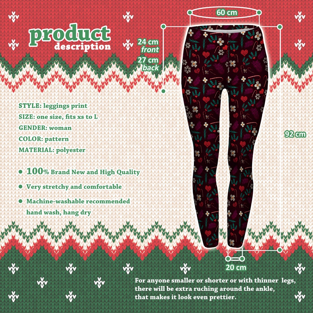 Title 3, Kerst bedrukte Capri sportleggings met hoge tai...