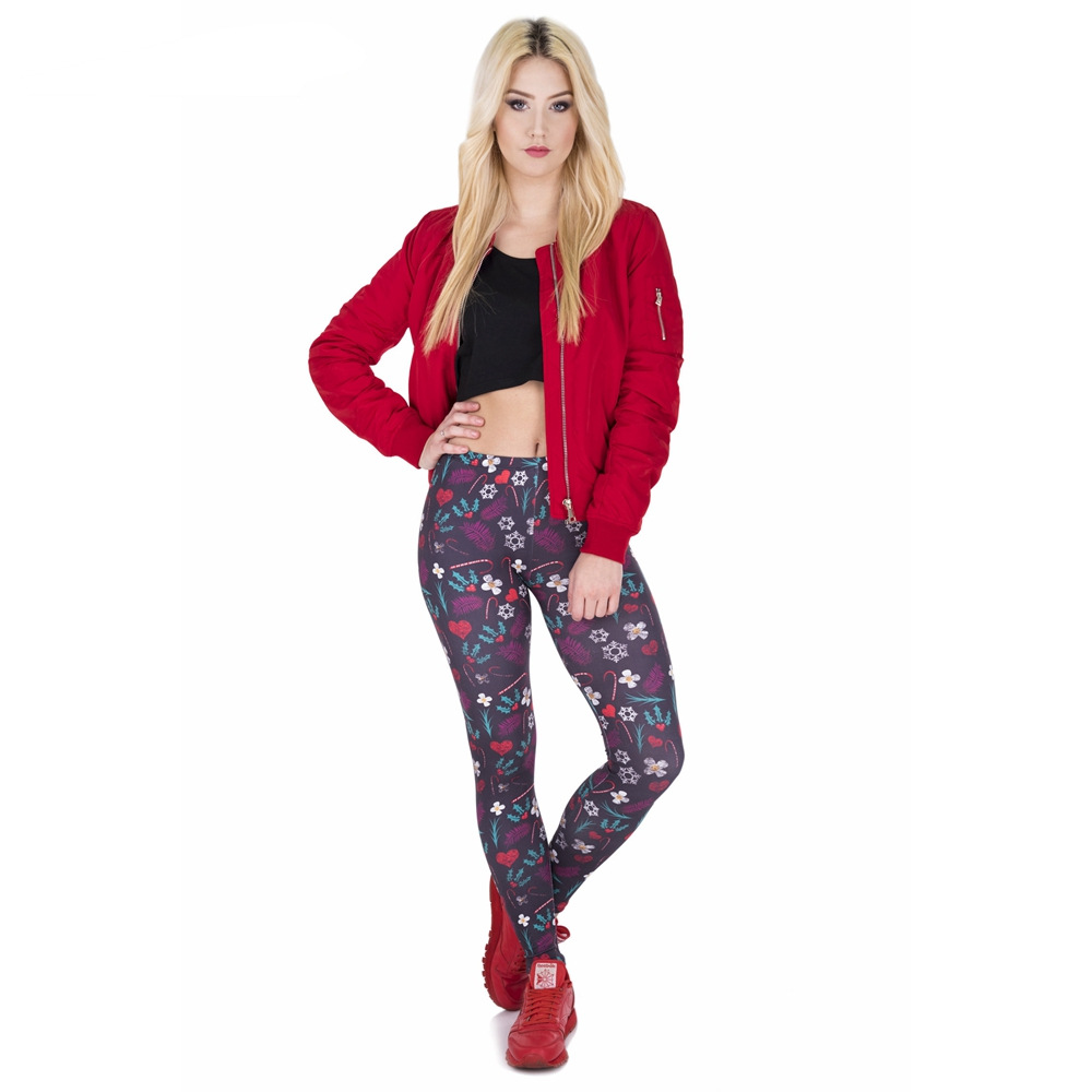 Title 4, Leggings esportivas capri com estampa de Natal,...