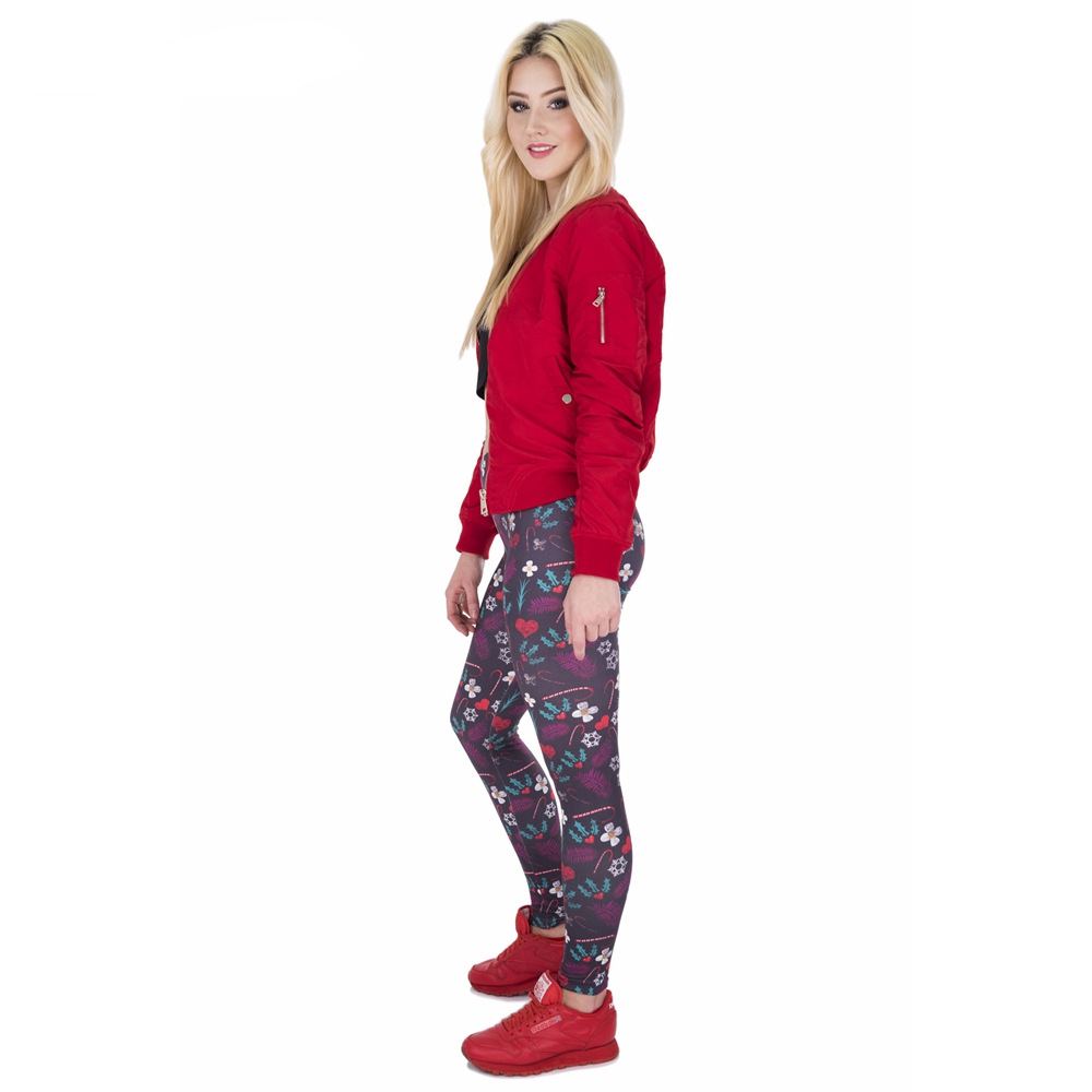 Title 5, Leggings esportivas capri com estampa de Natal,...