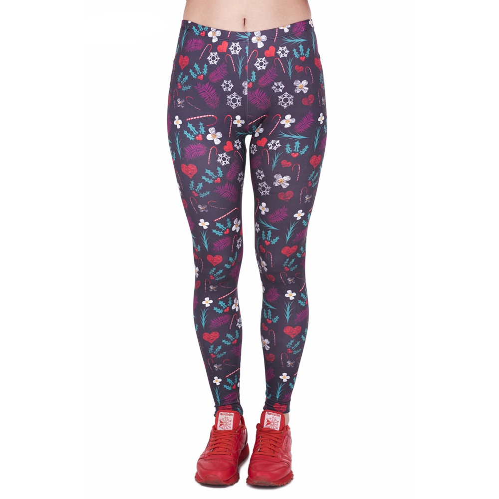 Title 7, Kerst bedrukte Capri sportleggings met hoge tai...