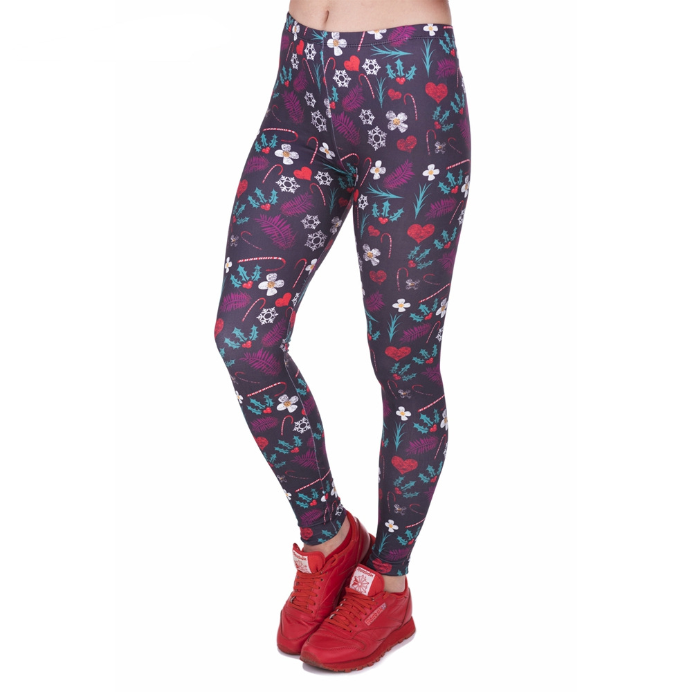 Title 8, Leggings esportivas capri com estampa de Natal,...