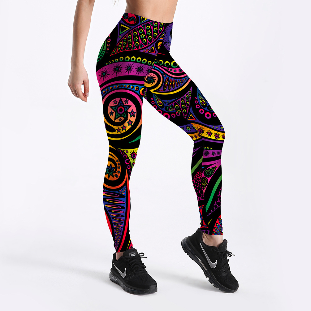 Title 2, Leggings Negros Sexys Estampados para Mujer, Pe...