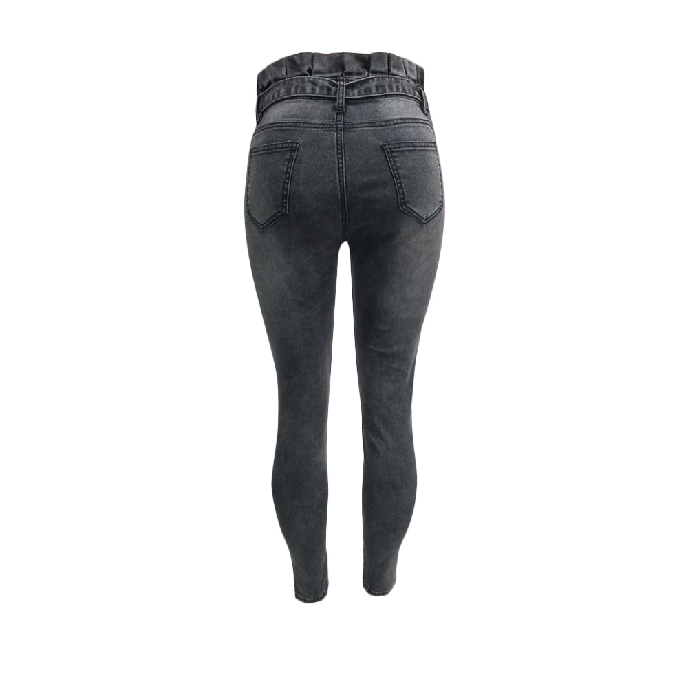 Title 4, Bud high-rise belted solid color jeans. Comfort...