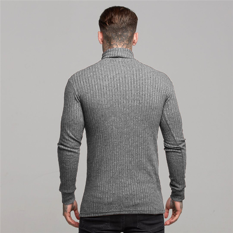 Title 6, High Collar T-shirt Long Sleeve T-shirt Men